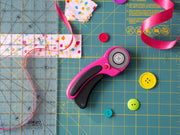 OLFA 45mm Ergonomic Rotary Cutter - Magenta - RTY - 2DX - MAG | Olfa Rotary Cutter for Fabric & Quilting