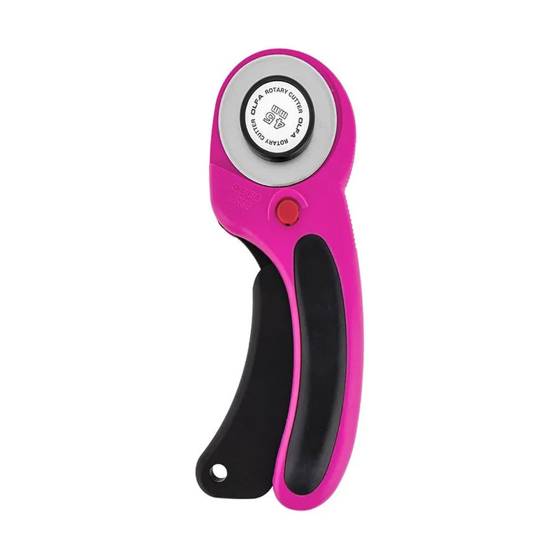 OLFA 45mm Ergonomic Rotary Cutter - Magenta - RTY - 2DX - MAG | Olfa Rotary Cutter for Fabric & Quilting