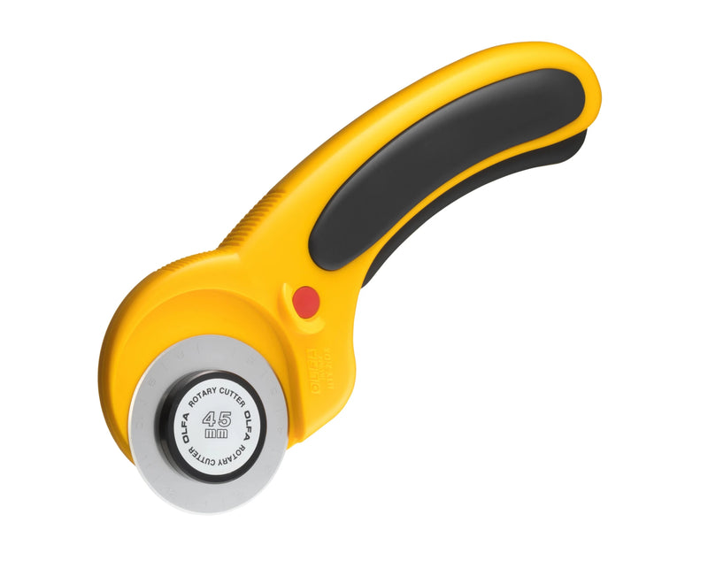 OLFA 45mm Ergonomic Rotary Cutter - RTY - 2/DX | Olfa Rotary Cutter for Fabric & Quilting
