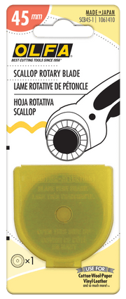 OLFA 45mm Scallop Rotary Blade - SCB45 - 1 | Olfa Rotary Cutter for Fabric & Quilting