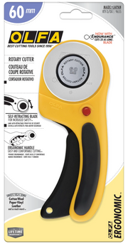 OLFA 60mm Rotary Cutter - RTY3 | Olfa Rotary Cutter for Fabric & Quilting