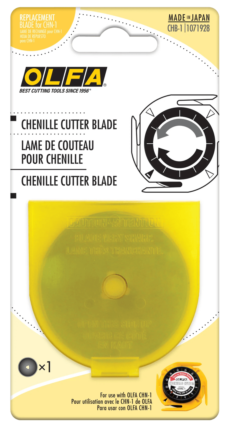 OLFA Chenille Cutter Replacement Blade - 1 Pack - CHB1 | Olfa Replacement Rotary Blades for Fabric Cutting