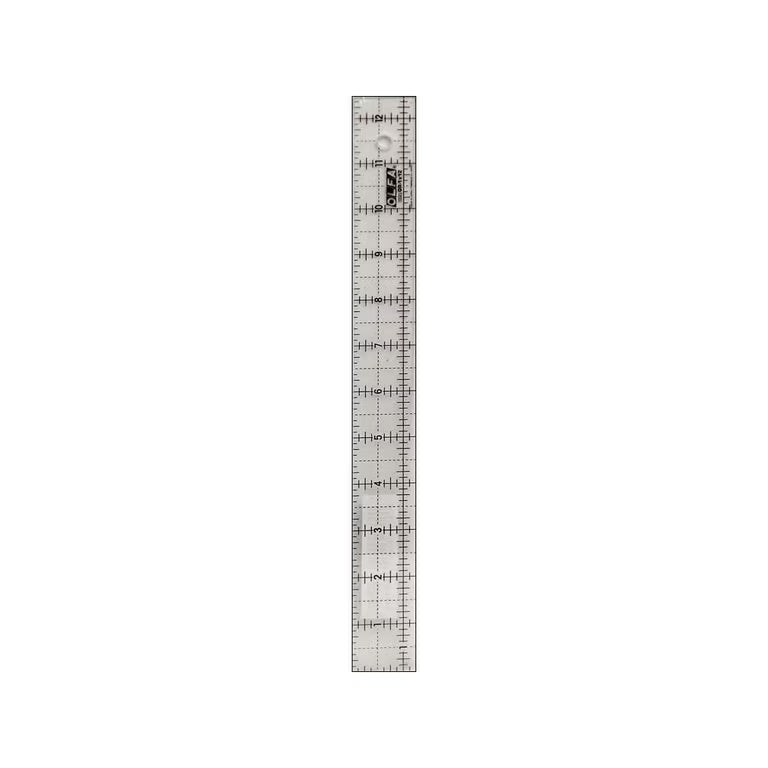 OLFA Frosted Acrylic OLFA Ruler 1 x 12 - The Companion - 1071831 | Quilting Ruler for Precision Cutting & Sewing
