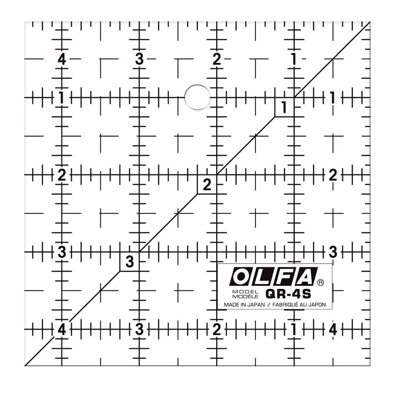 OLFA Frosted Acrylic OLFA Ruler 4 - 1/2 x 4 - 1/2 - The Charm - 1071797 | Quilting Ruler for Precision Cutting & Sewing
