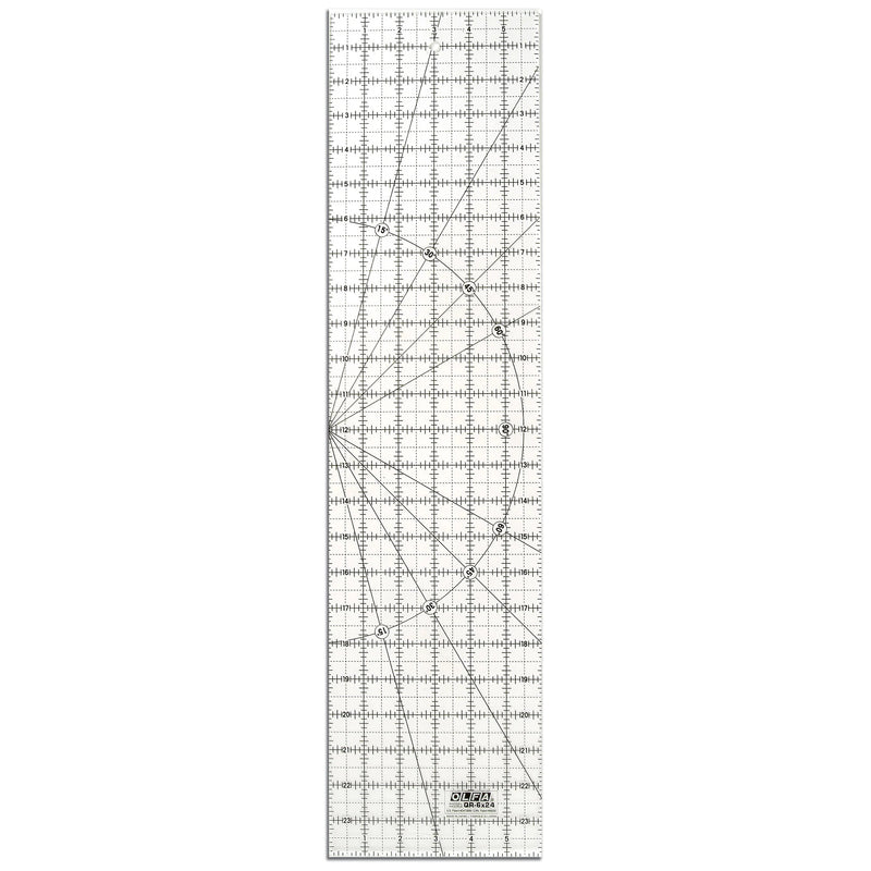 OLFA Frosted Acrylic OLFA Ruler 6x24 - The Essential - 1071820 | Quilting Ruler for Precision Cutting & Sewing