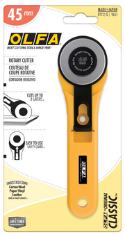 OLFA Heavy - Duty 45mm Rotary Cutter - RTY - 2G | Olfa Rotary Cutter for Fabric & Quilting
