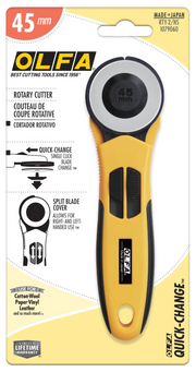 OLFA Quick - Change 45mm Rotary Cutter - RTY - 2NS | Olfa Rotary Cutter for Fabric & Quilting