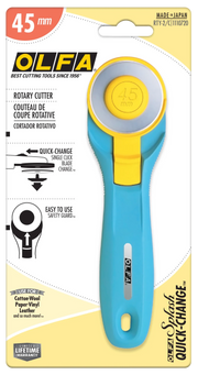 OLFA Splash 45mm Rotary Cutter - RTY2C | Olfa Rotary Cutter for Fabric & Quilting