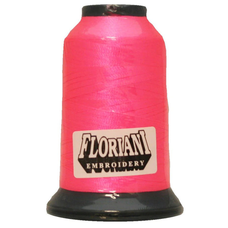 Floriani Polyester Embroidery Thread 1000m/1100yds - Neon Pink - PF0006