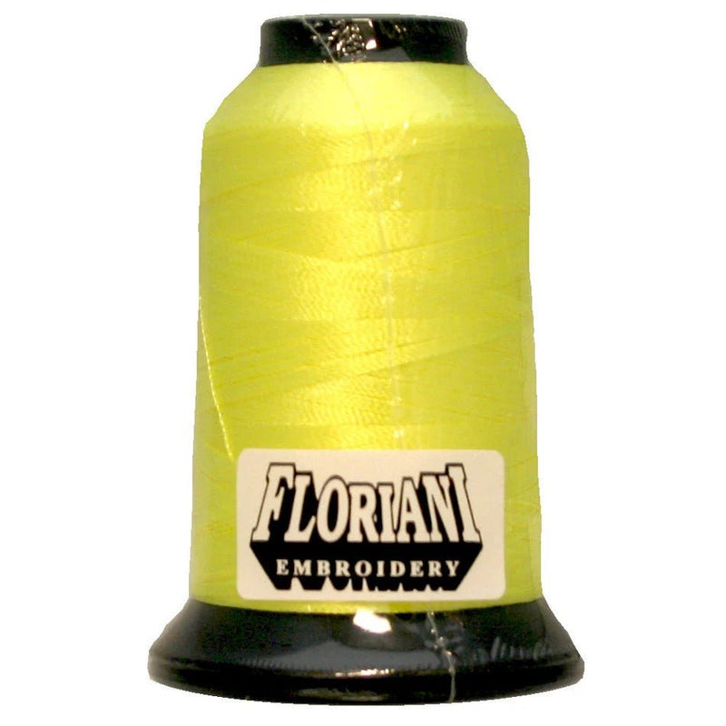 Floriani Polyester Embroidery Thread 1000m/1100yds - Neon Citron - PF0010