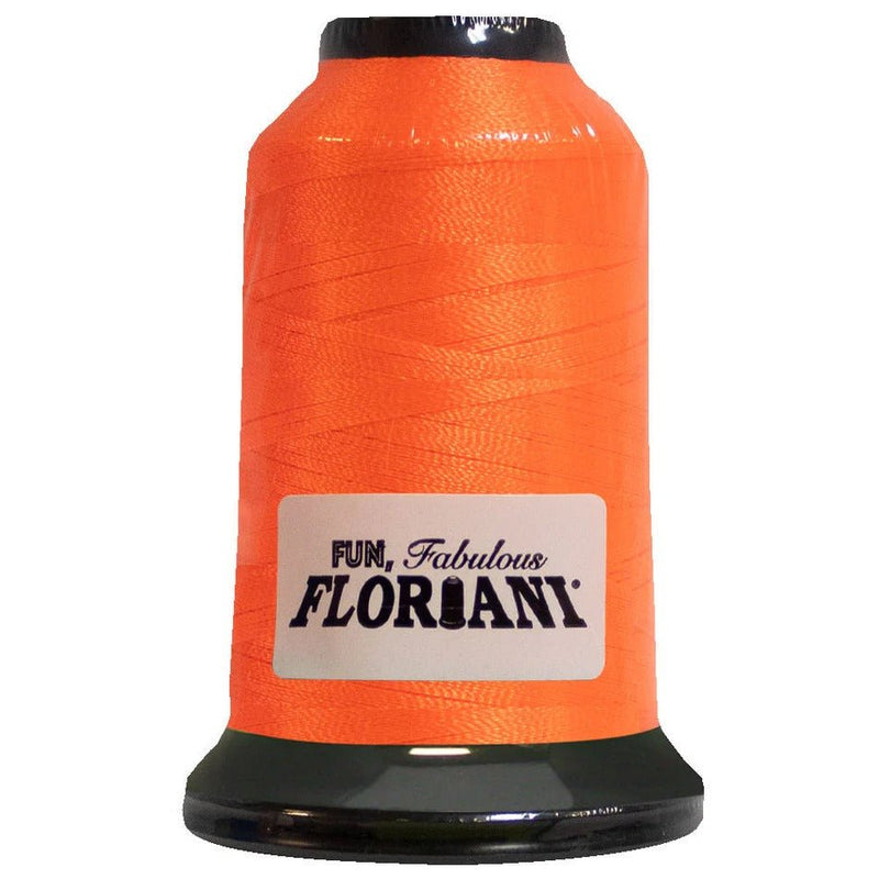 Floriani Polyester Embroidery Thread 1000m/1100yds - Incandescent Orange - PF0015