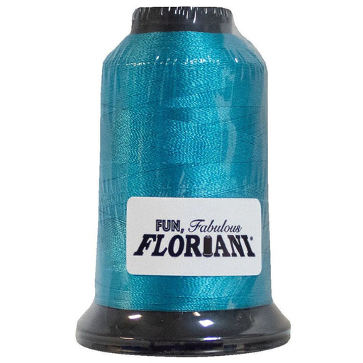Floriani Polyester Embroidery Thread 1000m/1100yds - Deepsea Turquoise - PF0378