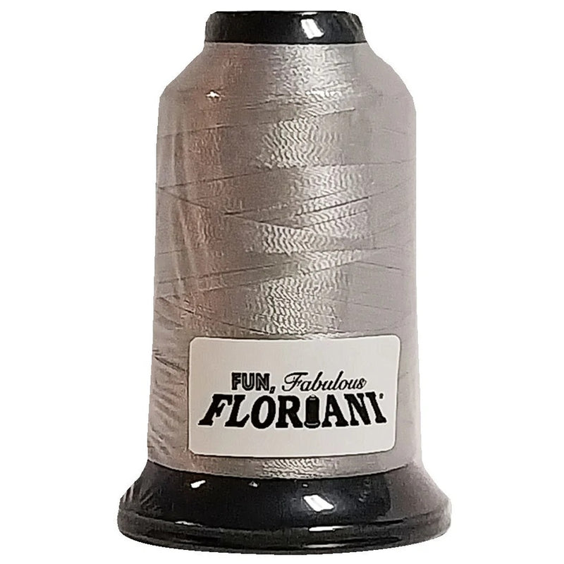 Floriani Polyester Embroidery Thread 1000m/1100yds - Pale Sterling Grey - PF0433