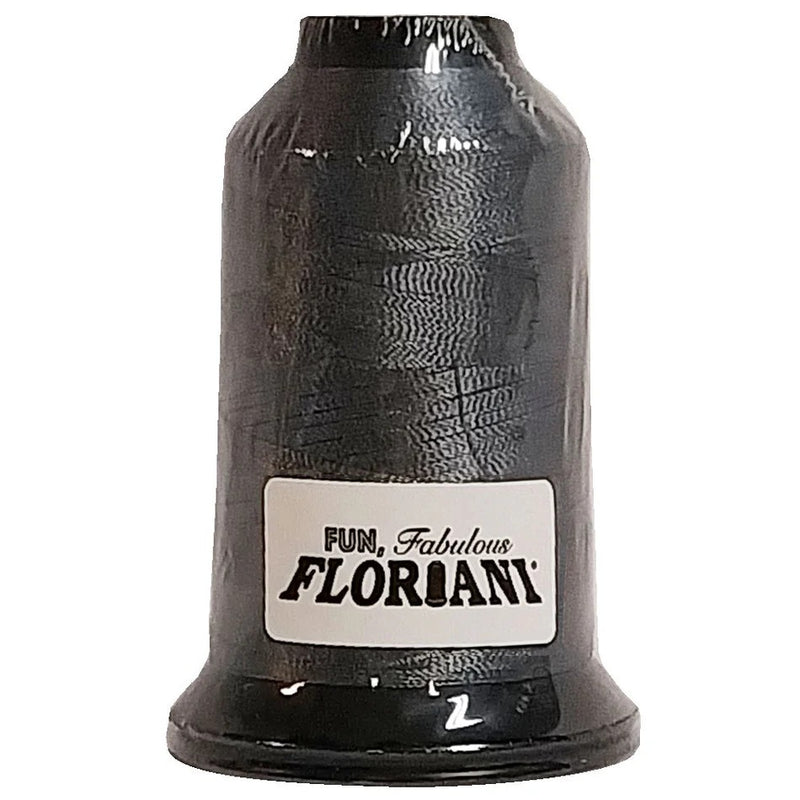 Floriani Polyester Embroidery Thread 1000m/1100yds - Gun Metal Gray - PF0487