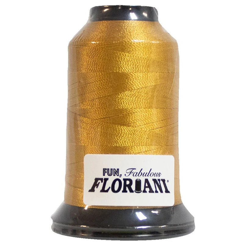 Floriani Polyester Embroidery Thread 1000m/1100yds - Old Gold - PF0563