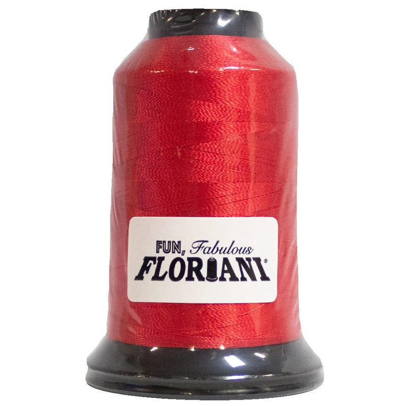 Floriani Polyester Embroidery Thread 1000m/1100yds - Ruby Red - PF0703