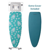 ironMATIK Space Surfer Ironing Board – Pagoda Blue with included extra metalized cover