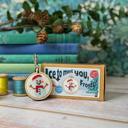 The Crafty Kit Company Ice To Meet You Frosty Mini Matchbox Christmas Cross Stitch Kit