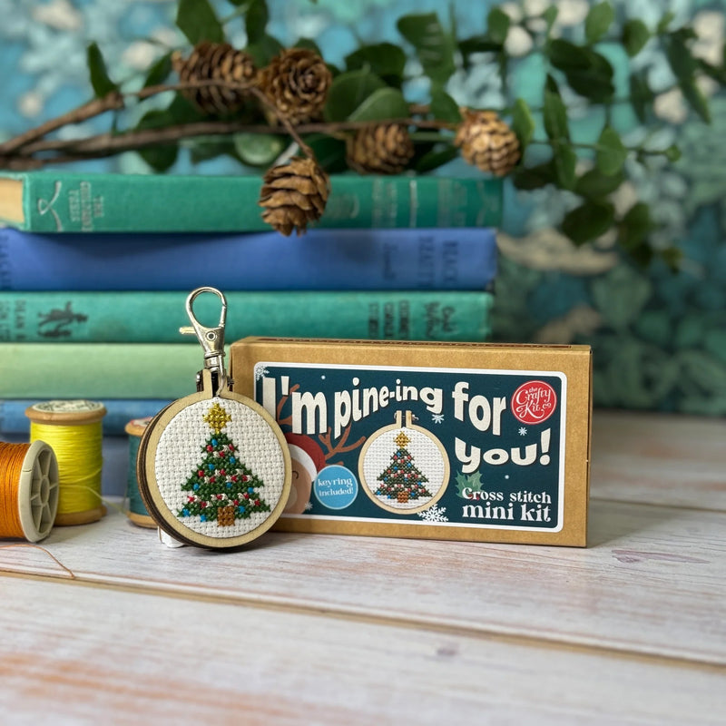 The Crafty Kit Company I'm Pine-ing For You Mini Matchbox Christmas Cross Stitch Kit