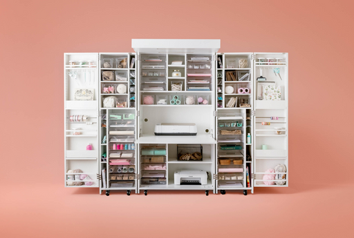 DreamBox all-in-one craft storage cabinet open