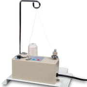 Janome Quilt Maker 18 longarm quilting machine head highlighting the ergonomic handles and LCD touchscreen display.