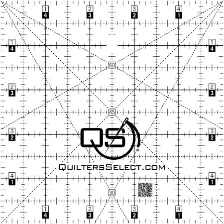 Quilters Select 5" x 5" Crystal Non - Slip Quilting Ruler – QS - CRL5X5