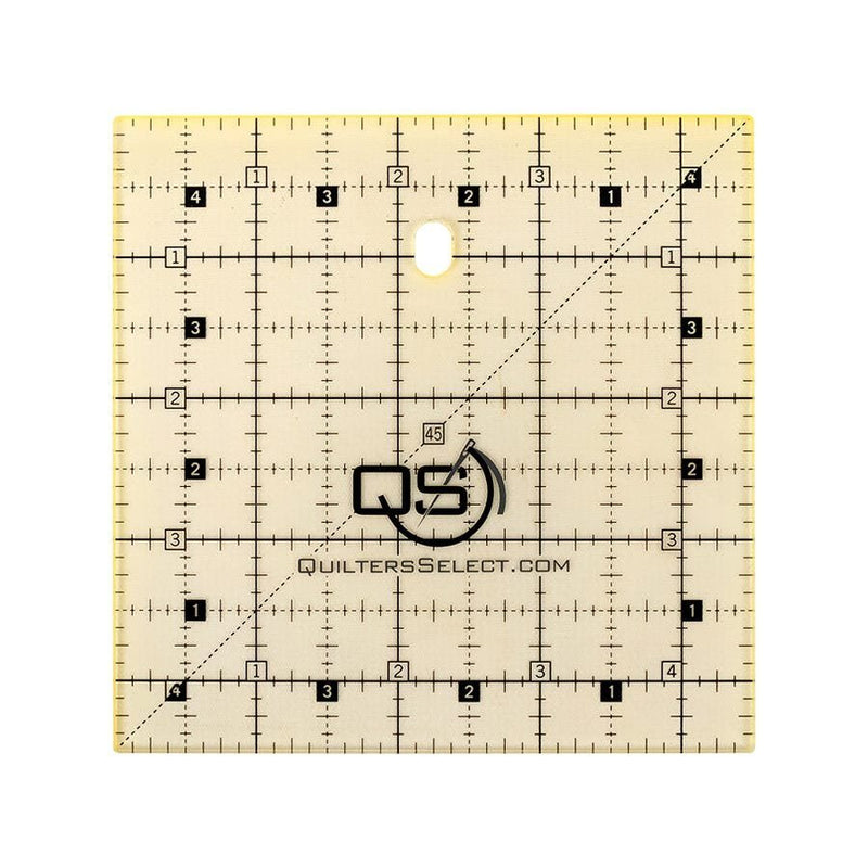 Quilters Select 4.5" x 4.5" Quilting Ruler – QS - RUL4.5 Precision Square Ruler
