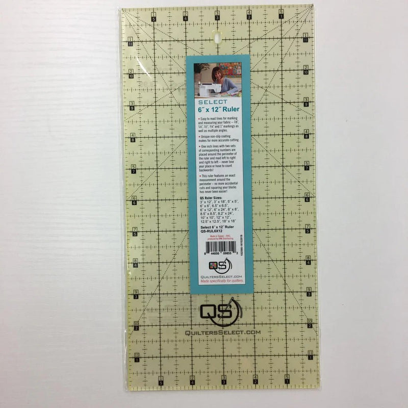 Quilters Select 6" x 12" Quilting Ruler – QS - RUL6X12 Precision Acrylic Ruler