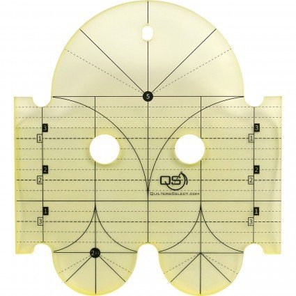 Quilters Select 5" & 2.5" Diameter Arc Ruler – Precision Machine Quilting Template (QS - RUL5CL)