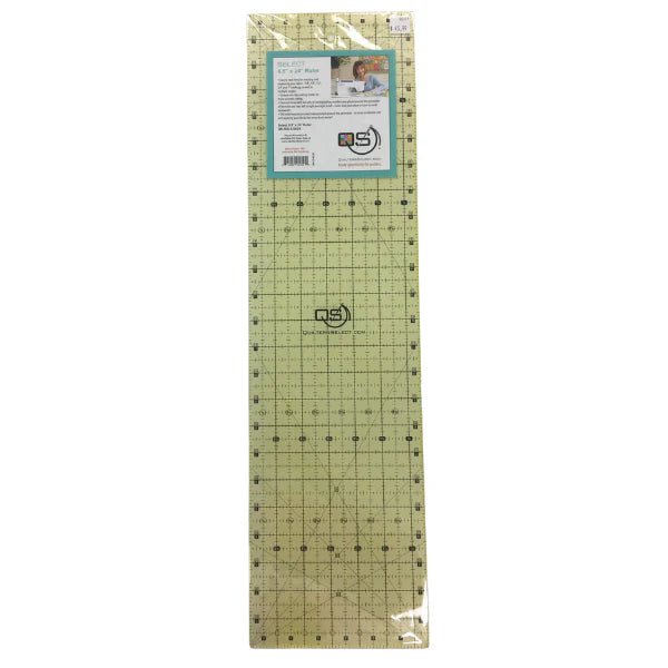 Quilters Select 6.5" x 24" Quilting Ruler – Non - Slip Long Rotary Cutting Ruler (QS - RUL6.5x24)