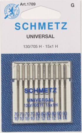 Schmetz Universal Machine Needle Assorted Sizes 70/80/90 – 1789 (10 pack)