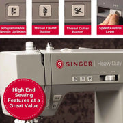 SINGER® Heavy Duty 6800C Computerized Sewing Machine – 586 Stitches, LCD Display, High - Speed