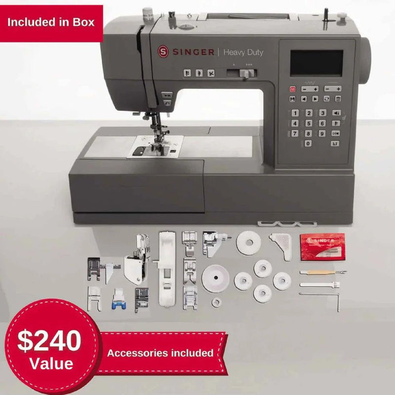 SINGER® Heavy Duty 6800C Computerized Sewing Machine – 586 Stitches, LCD Display, High - Speed