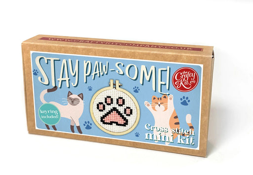 The Crafty Kit Company Stay Paw-some Mini Matchbox Cross Stitch Kit