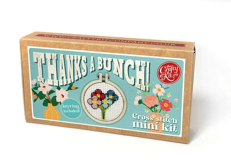 The Crafty Kit Company Thanks a Bunch Mini Matchbox Cross Stitch Kit