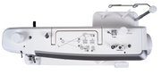 Janome reference photo: HD9QC Professional top view with the threading path