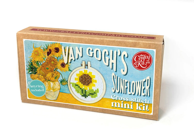 The Crafty Kit Company Van Gogh's Sunflower Mini Matchbox Cross Stitch Kit