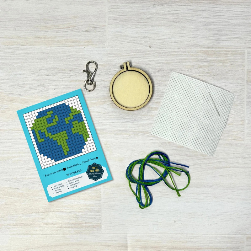 The Crafty Kit Company You Mean the World to Me Mini Matchbox Cross Stitch Kit