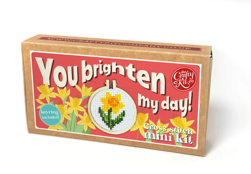 The Crafty Kit Company You Brighten My Day Mini Matchbox Cross Stitch Kit