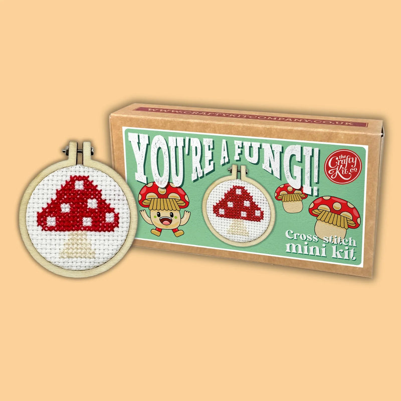 The Crafty Kit Company You're a Fungi Mini Matchbox Cross Stitch Kit