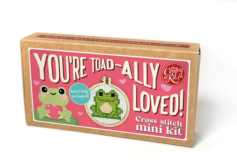 The Crafty Kit Company You're Toad-ally Loved Mini Matchbox Cross Stitch Kit