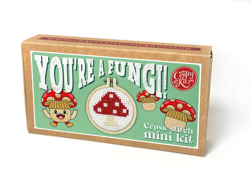 The Crafty Kit Company You're a Fungi Mini Matchbox Cross Stitch Kit