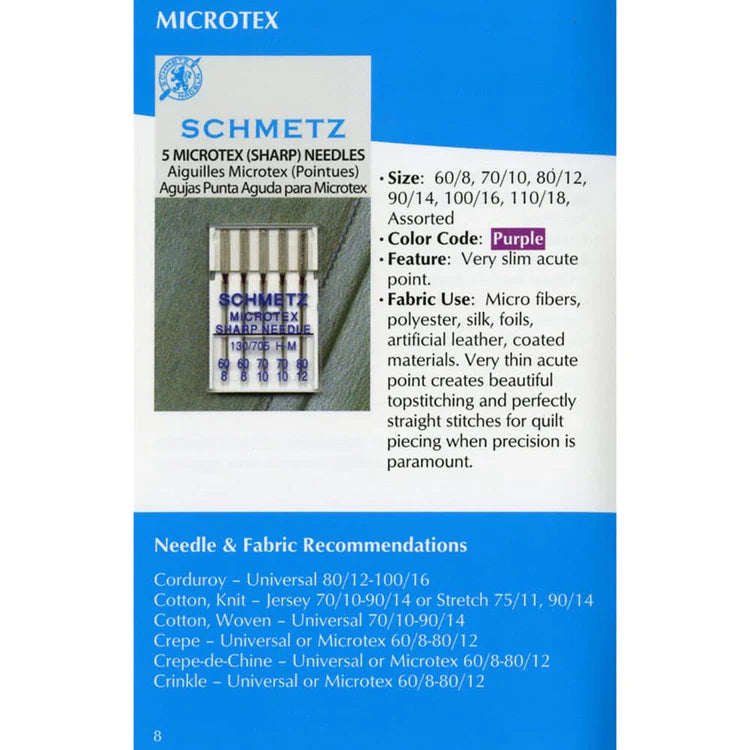 Schmetz Sewing Machine Needle 'ABC' Pocket Guide