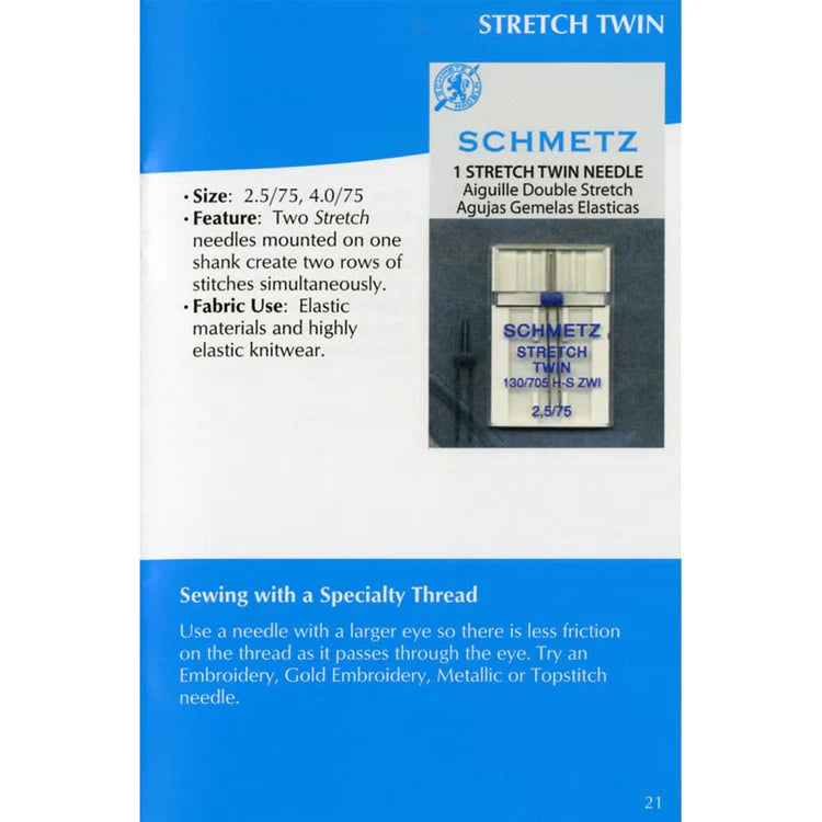 Schmetz Sewing Machine Needle 'ABC' Pocket Guide