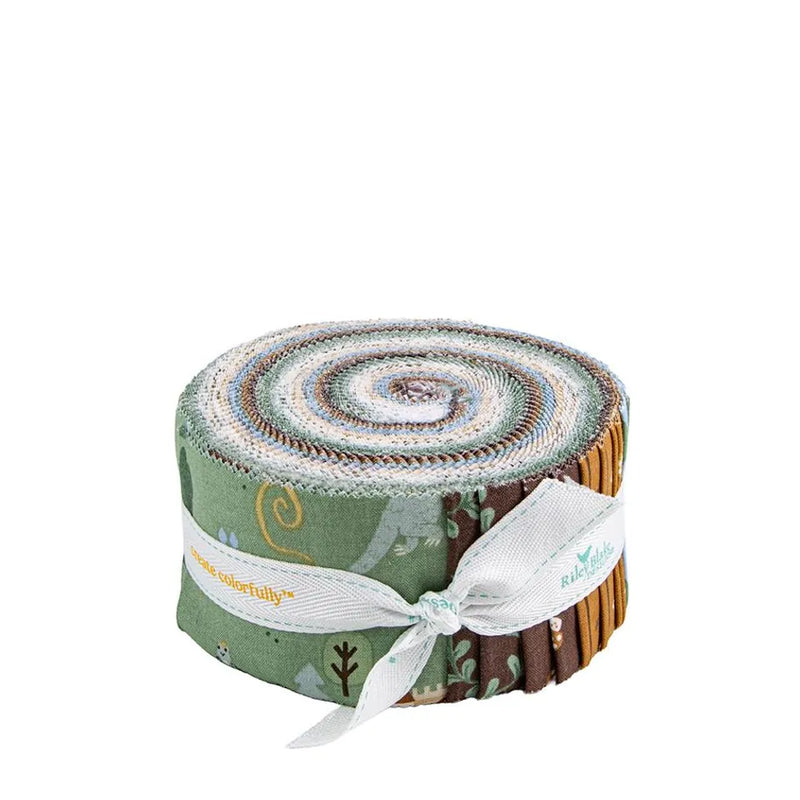 Riley Blake Faraway Kingdom 2.5" Strip Roll (Rolie Polie) – 40 Piece Precut Fabric Bundle by Natalia Juan Abello
