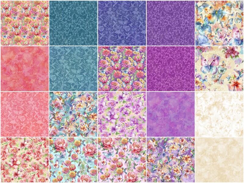 Lumin Fabrics Flight of Fancy Strip Pack – 40 Precut 2.5" x 44" Quilting Fabric Strips