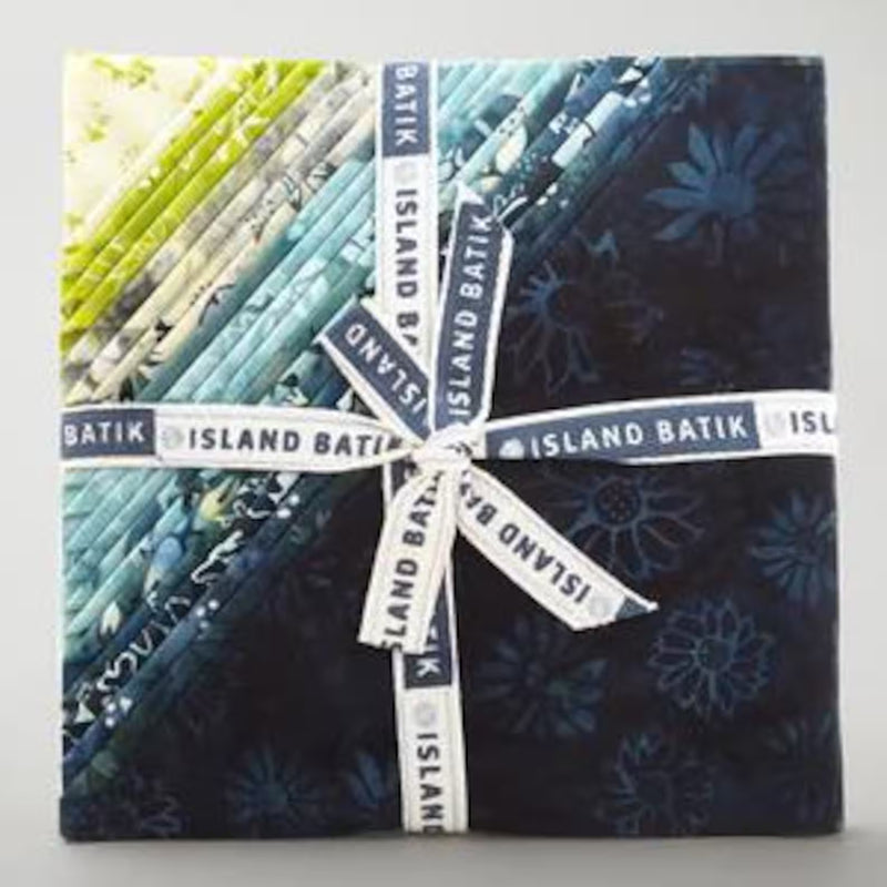 Island Batik Frosted Foliage Batiks 10" Fabric Stack – 42 Piece Precut Batik Bundle