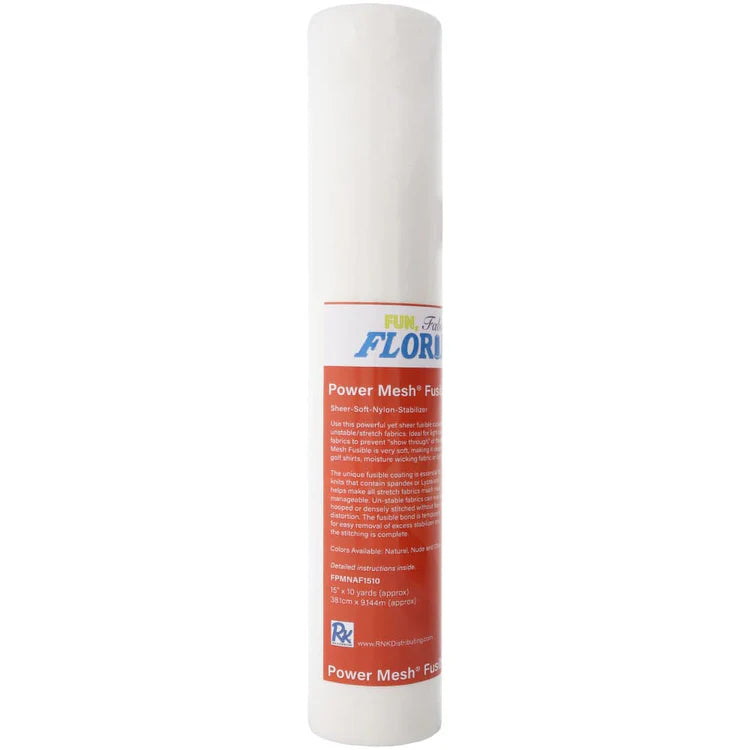 Floriani Power Mesh Cutaway Embroidery Stabilizer – 20" x 10 yd