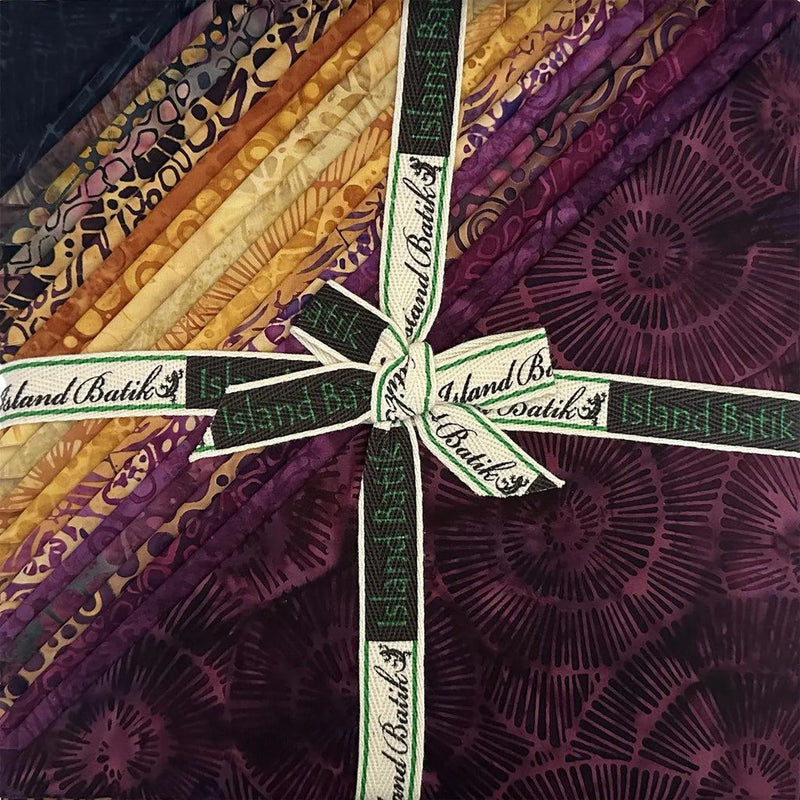 Lumin Fabrics Geode Glow Island Batiks 10" Fabric Stack – 42 Piece Precut Batik Bundle