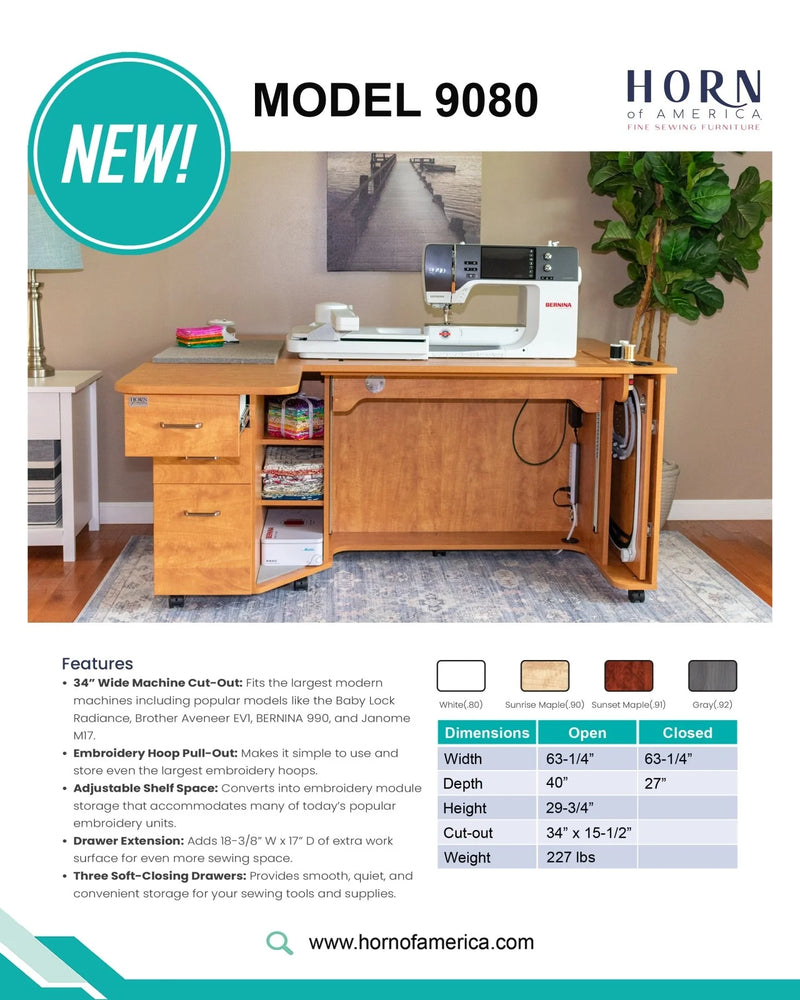 Horn Model 9080 Sewing Cabinet